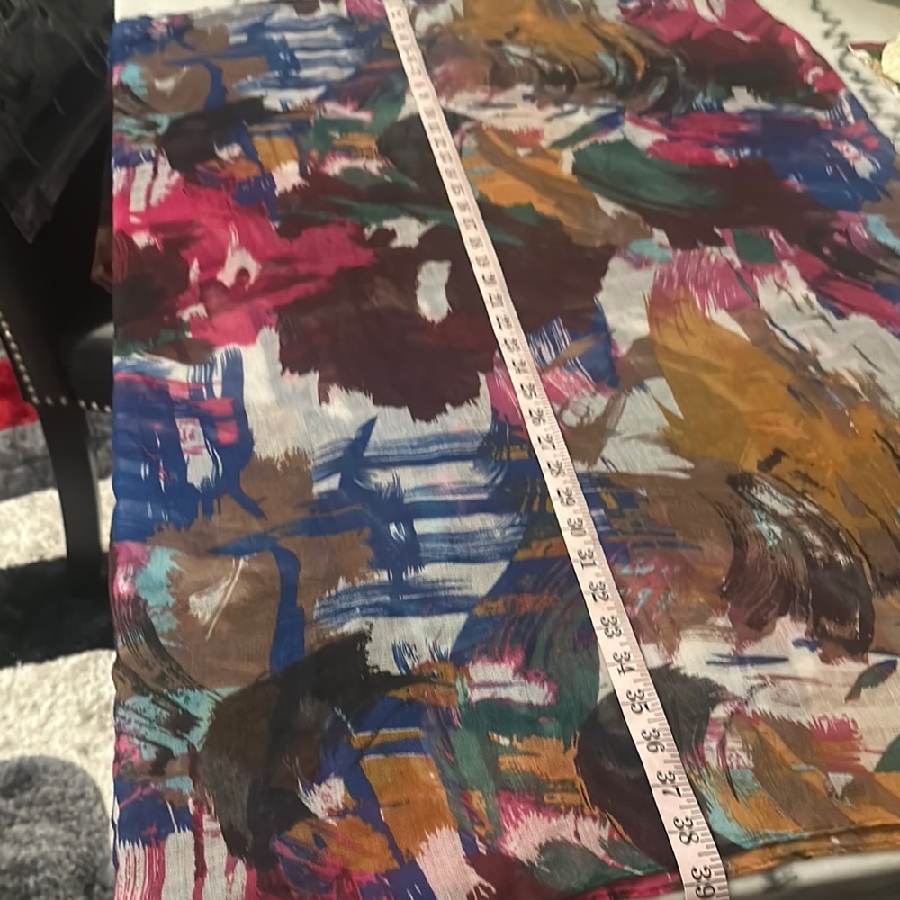 Colorful Abstract Print Scarf/Wrap - Picture 7 of 10